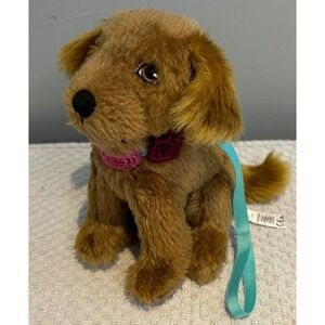 American Girl Doll 7" Tenney's Golden Retriever Dog with Rose  Leash